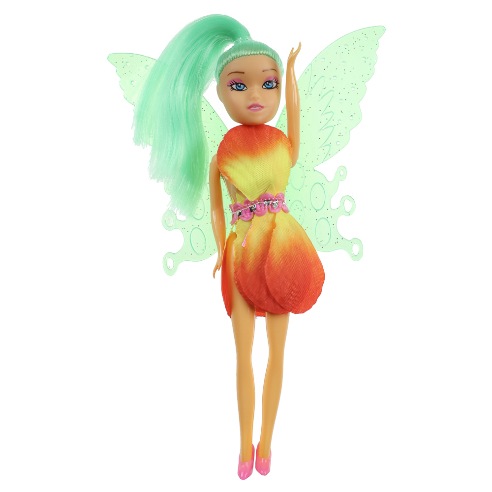 ИГРОЛЕНД Кукла в виде цветочной феи, 15,5 см, в пакете, 13х2,5х24 см, ABS, PP, PVC, 4 дизайна, арт.№ 436-189