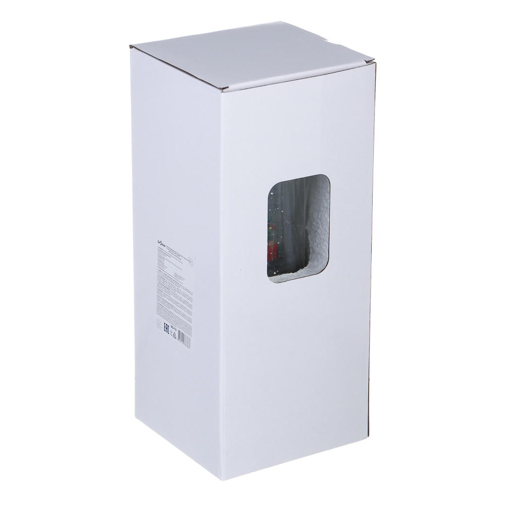 Светильник декоративный LED в виде свечи со снегом СНОУ БУМ, 8х8х27 см, 2 режима, PC, ABS, вода, 3хAAA/USB, 3 дизайна, арт.№ 185-115