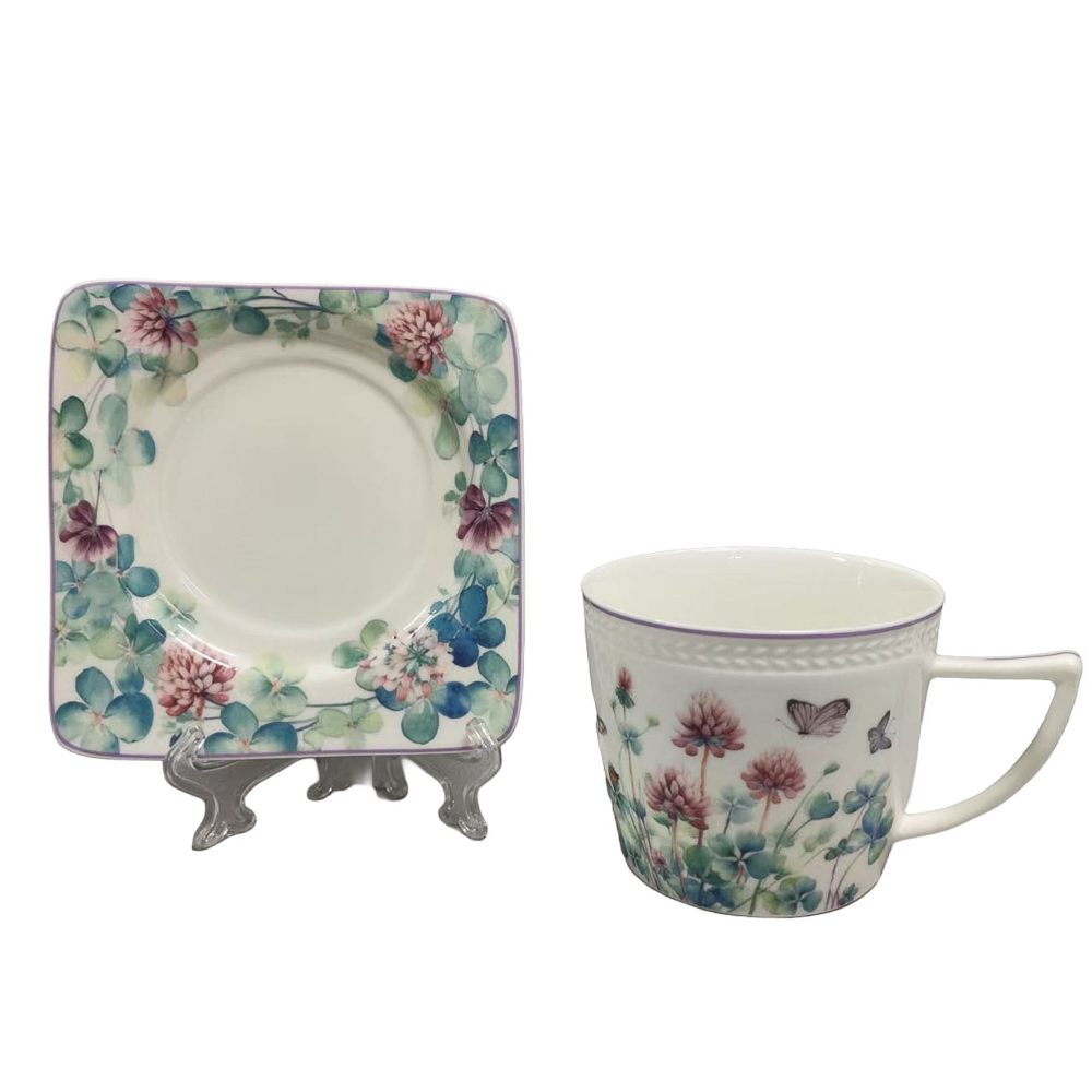 Набор чайный 2 пр., 250мл, MILLIMI, Клевер, фарфор, арт.№ 802-518