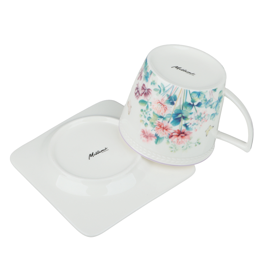 Набор чайный 2 пр., 250мл, MILLIMI, Клевер, фарфор, арт.№ 802-518