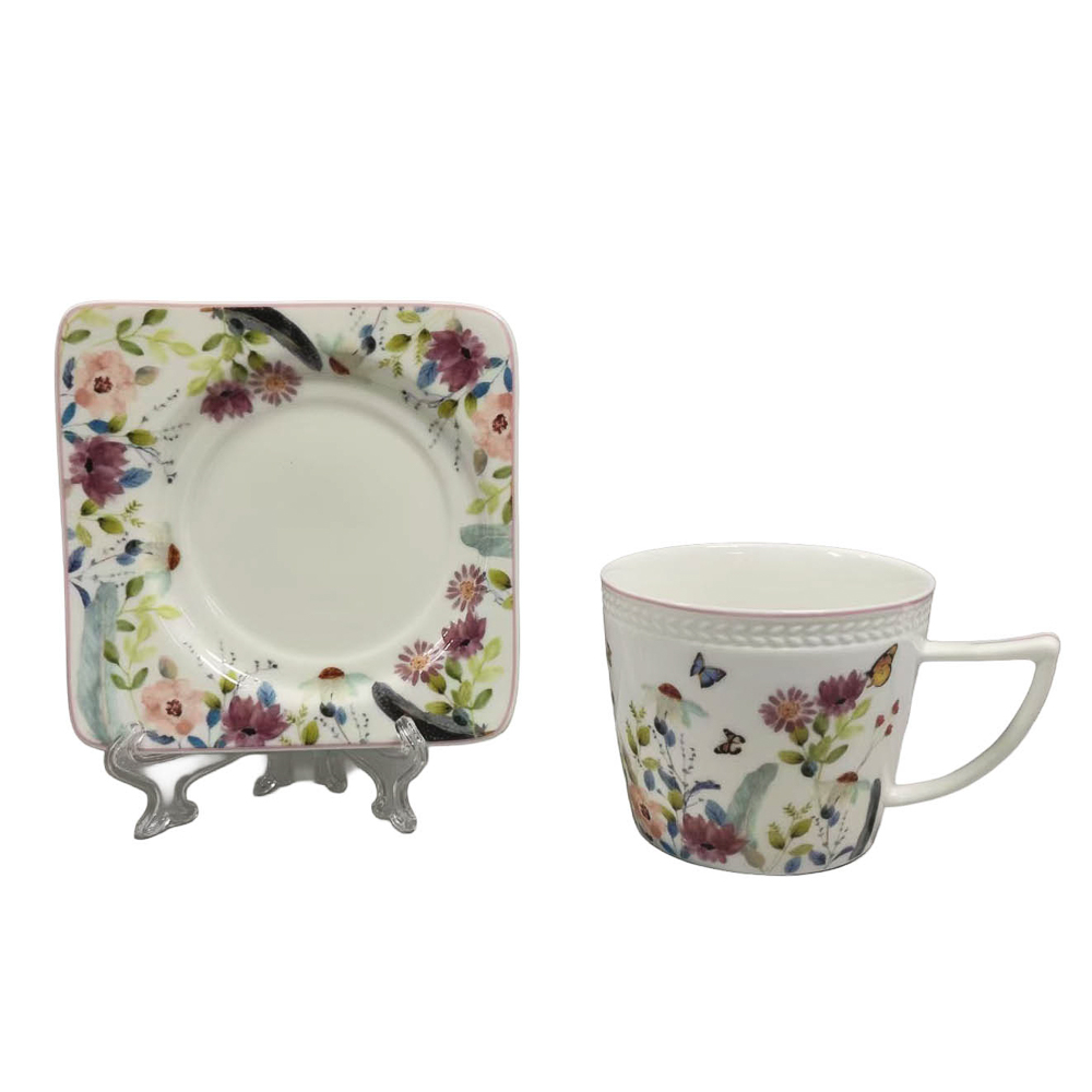 Набор чайный 2 пр., 250мл, MILLIMI, Цветы, фарфор, арт.№ 802-520