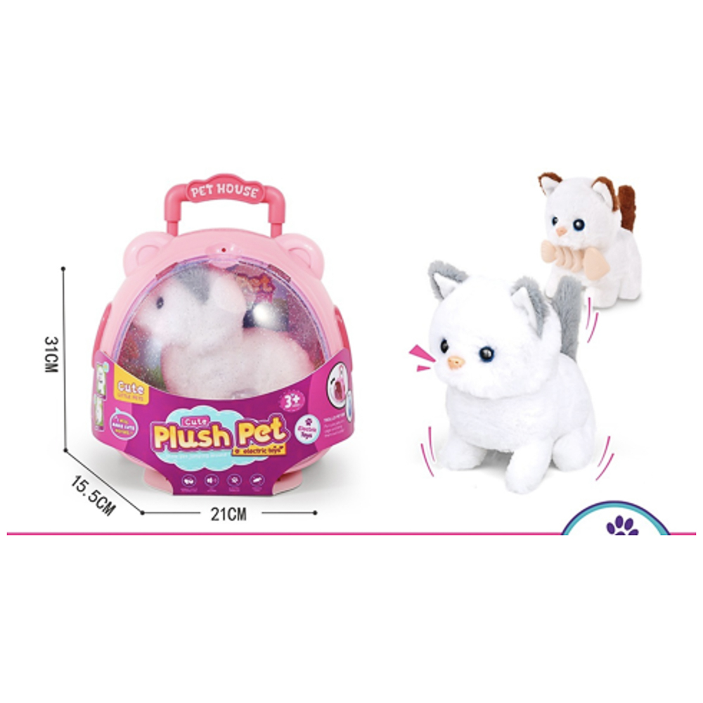 Питомец интерактивный в рюкзаке-тележке, 2хАА, ABS, полиэстер, Н47, тм ИГРОЛЕНД, 3+, арт.№ 272-925