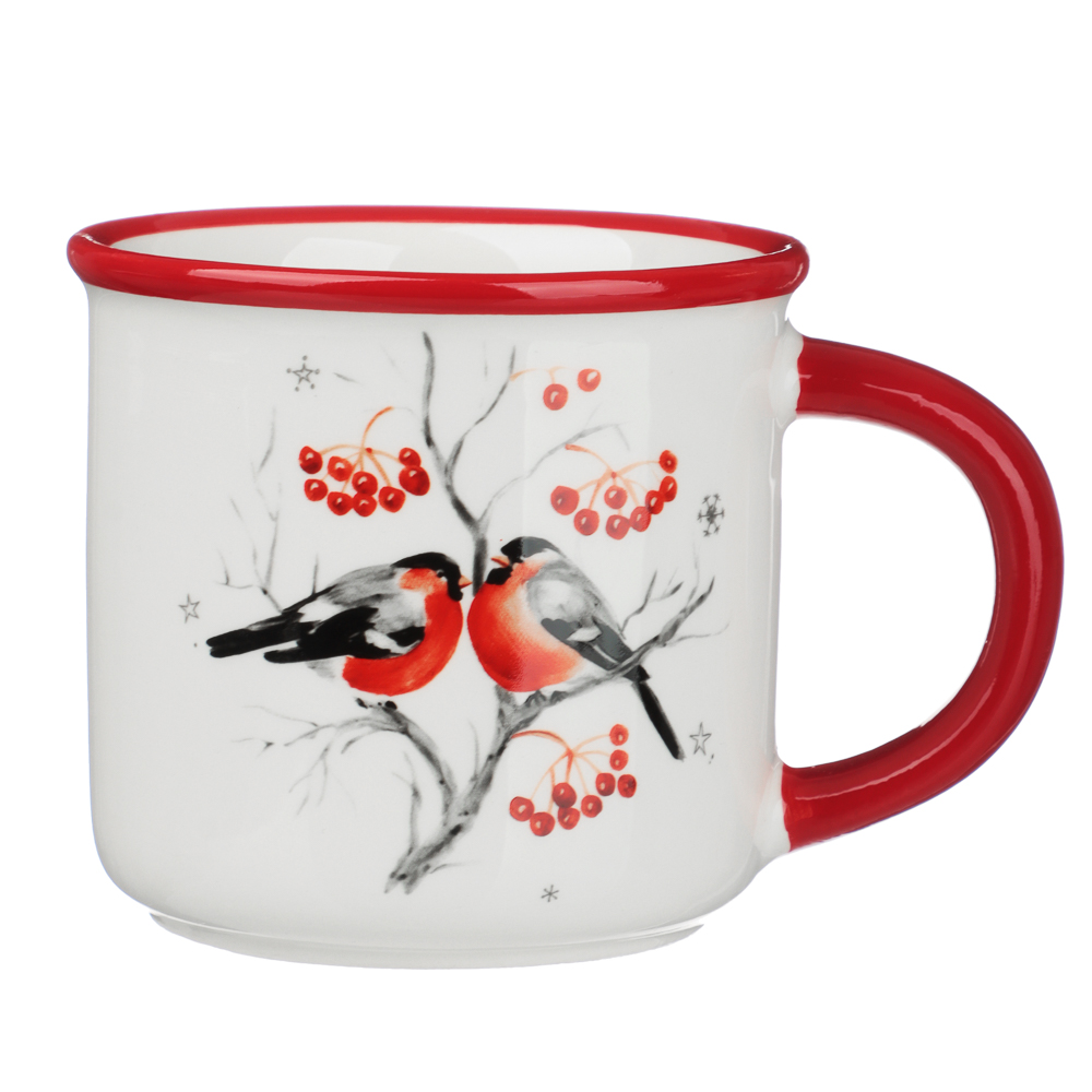 MILLIMI Снегири Кружка 400мл, керамика, подарочная упаковка — купить в МПР MILLIMI Снегири Кружка 400мл, керамика, подарочная упаковка, арт.№ 820-683