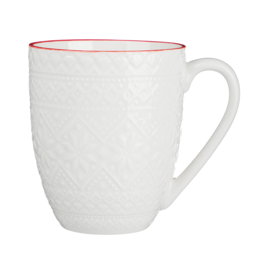 MILLIMI Рельеф Кружка 380мл, белая, фарфор, подарочная упаковка — купить в МПР MILLIMI Рельеф Кружка 380мл, белая, фарфор, подарочная упаковка, арт.№ 820-684
