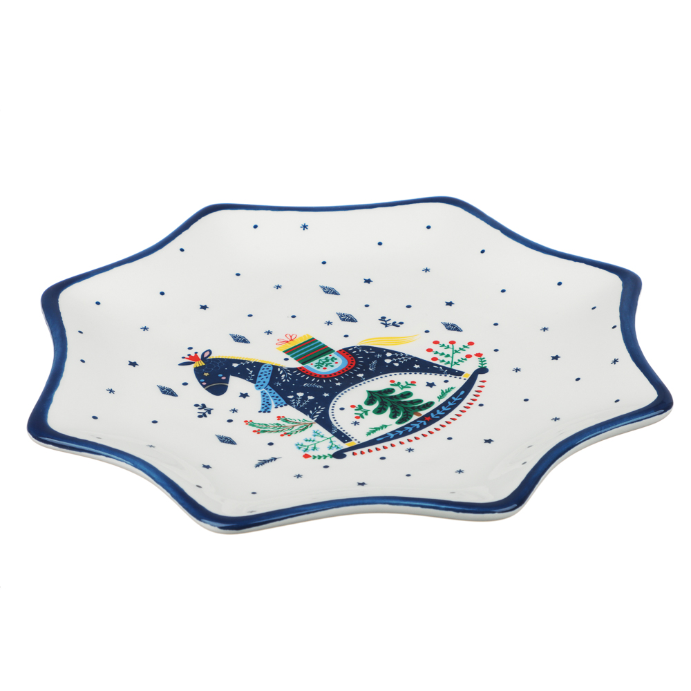 MILLIMI Нордик Блюдо в форме звезды, 20х20х2см, керамика, арт.№ 820-685