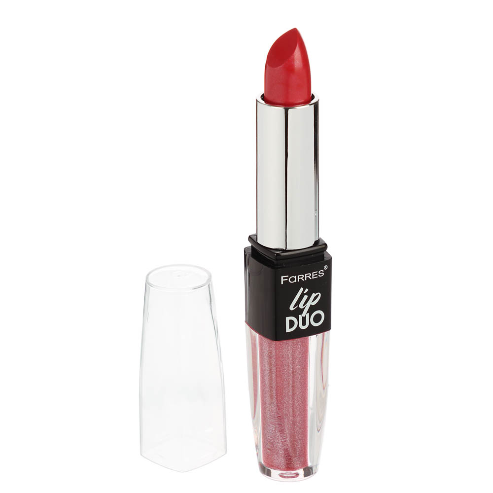 Блеск увлажняющий + помада для губ 2 в 1, тм Farres  4 г, арт.№ 330-616