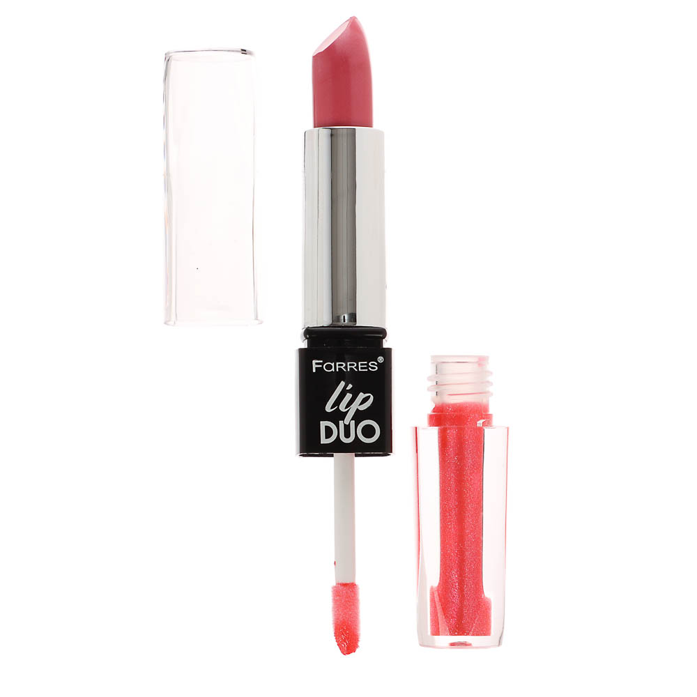 Блеск увлажняющий + помада для губ 2 в 1, тм Farres  4 г, арт.№ 330-616
