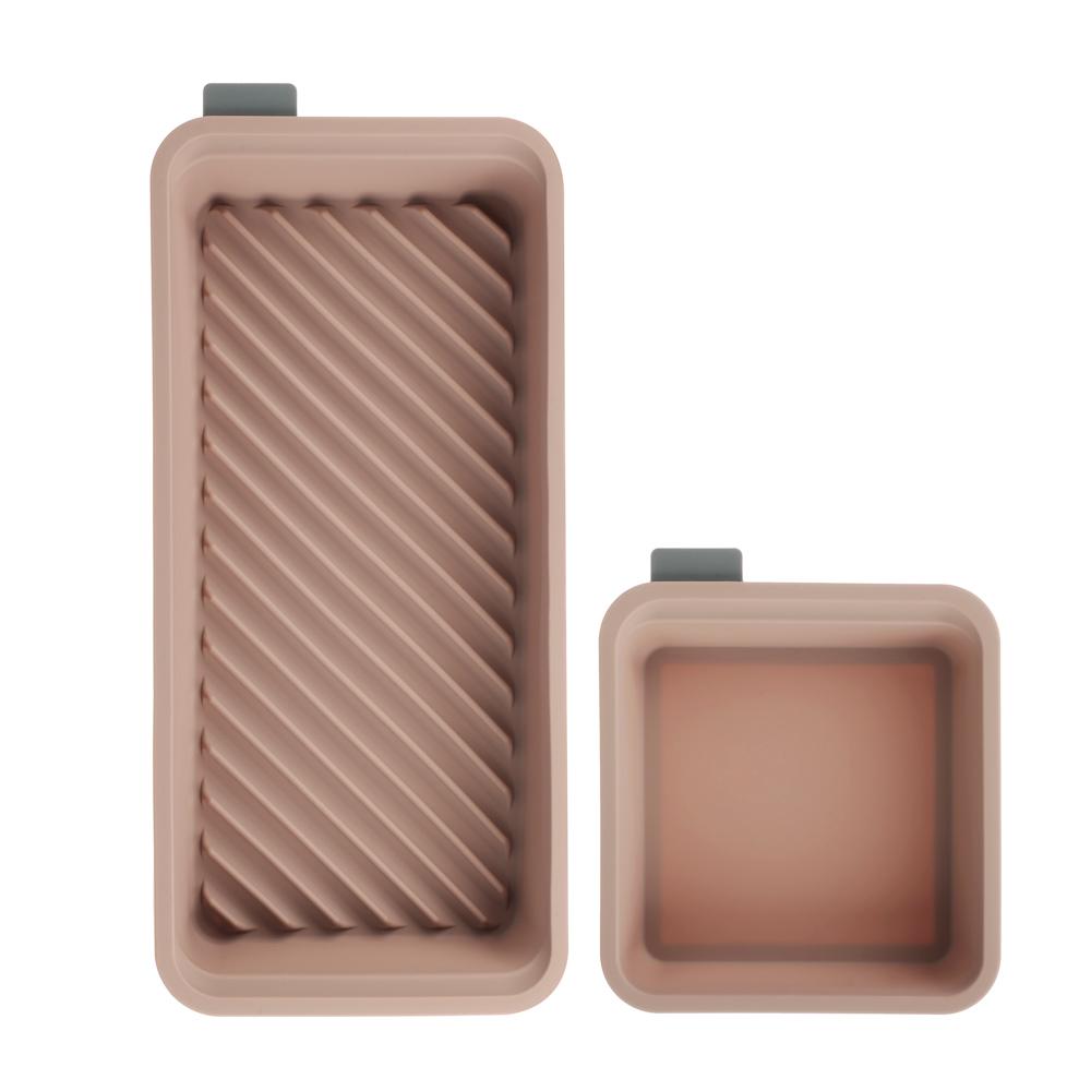 SATOSHI Набор форм для выпечки прямоугольных 2пр, 27,5х13х3,5см и 13,5х12,5х3,5 см, силикон, арт.№ 856-198