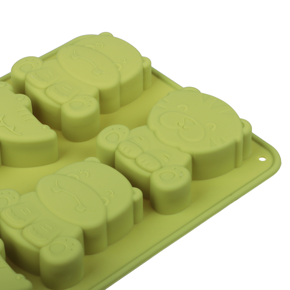 VETTA Форма для выпечки 6 ячеек 23,5х16х2см "Зверята", силикон, 3 цвета, арт.№ 856-200