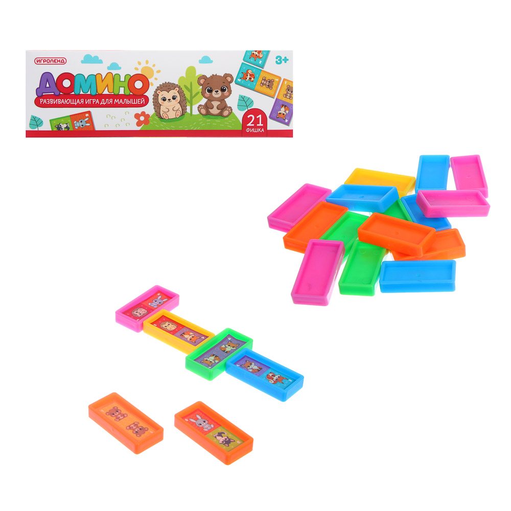 Развивающая игра для малышей "Домино", ИГРОЛЕНД, PP, арт.№ 262-566