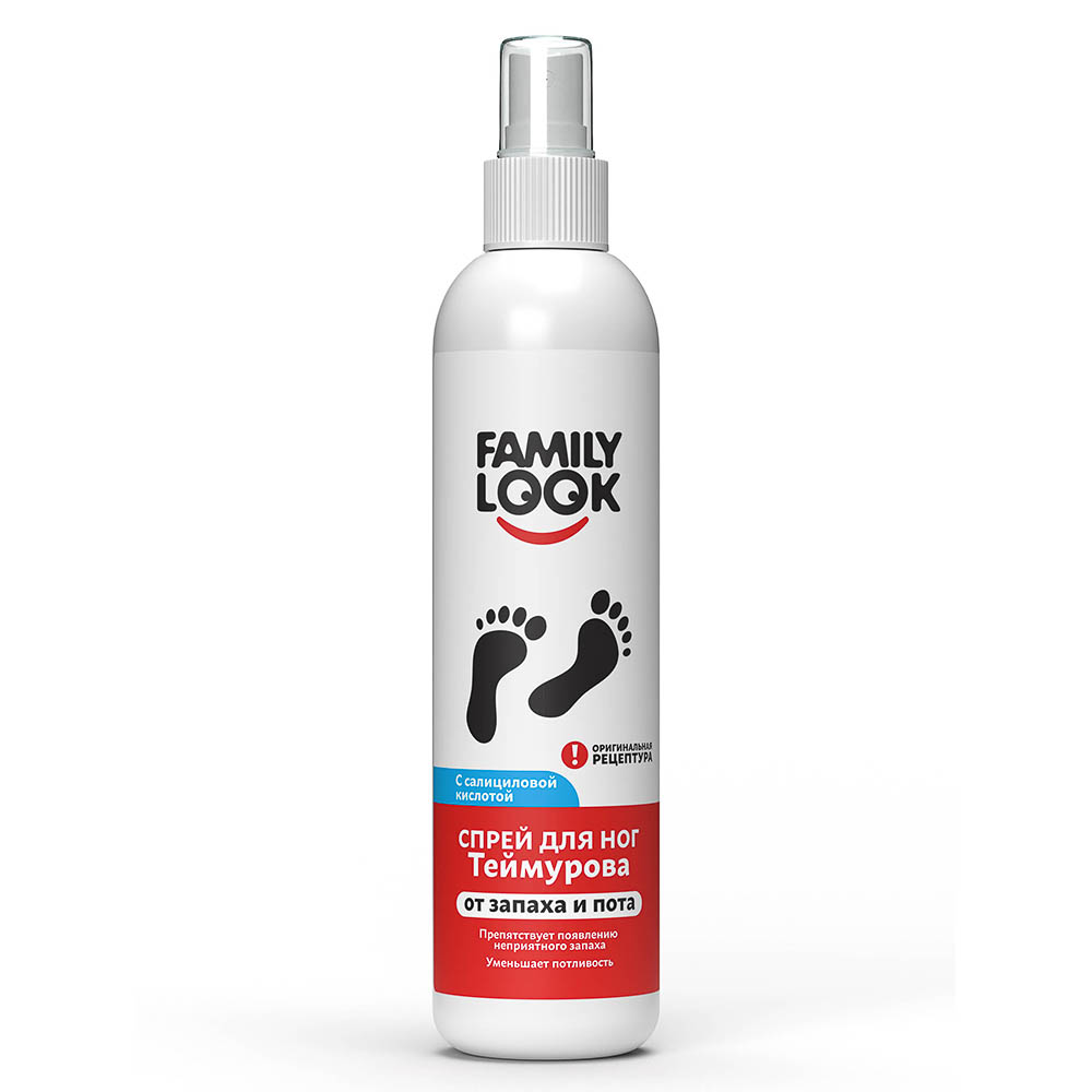 Спрей для ног FAMILY LOOK Теймурова с салициловой кислотой, 220мл, арт.№ 832-103