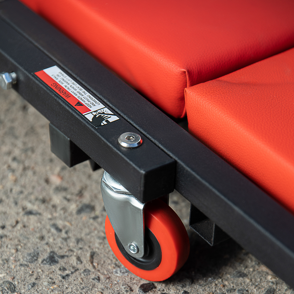 ЕРМАК Лежак подкатной, трансформер (стул) 102x41x15см, металл, кожа, арт.№ 690-117