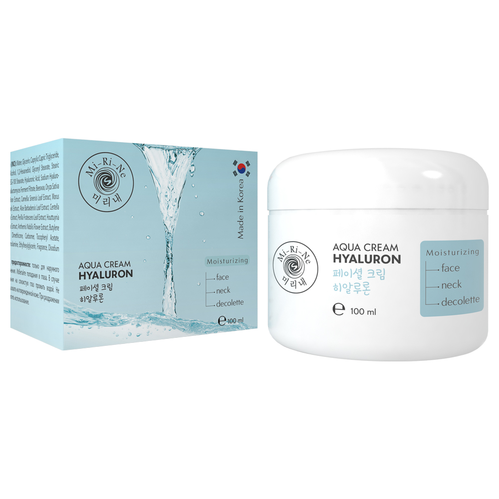 Аквакрем увлажняющий для кожи лица, шеи и декольте Mi-Ri-Ne HYALURON 100 мл, арт.№ 022-249