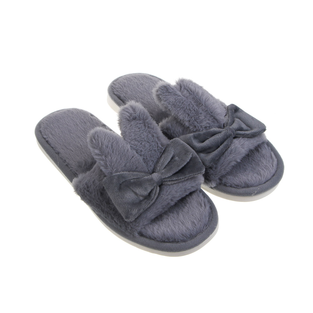 Обувь домашняя с ушками, размер 38-39, цвет серый, #5, арт.№ 299-260