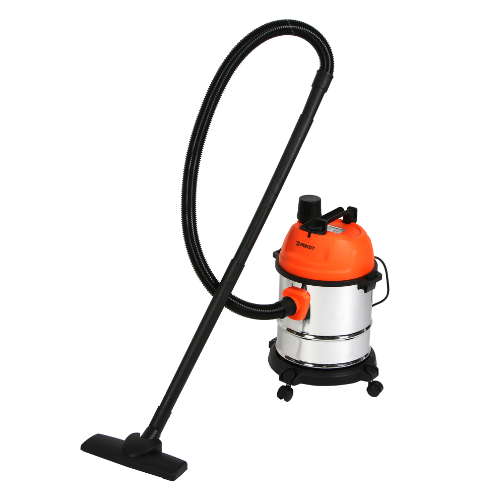РОКОТ Пылесос промышленный 1500Вт, 15л объем бака из нжс, арт.№ 247-010
