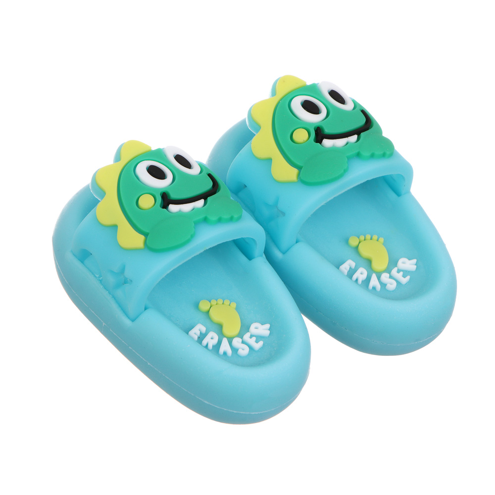 Ластик "Тапки", 4,4х2,3см., ТПР, в пластиковом боксе, 4 дизайна, шоу-бокс, арт.№ 607-082