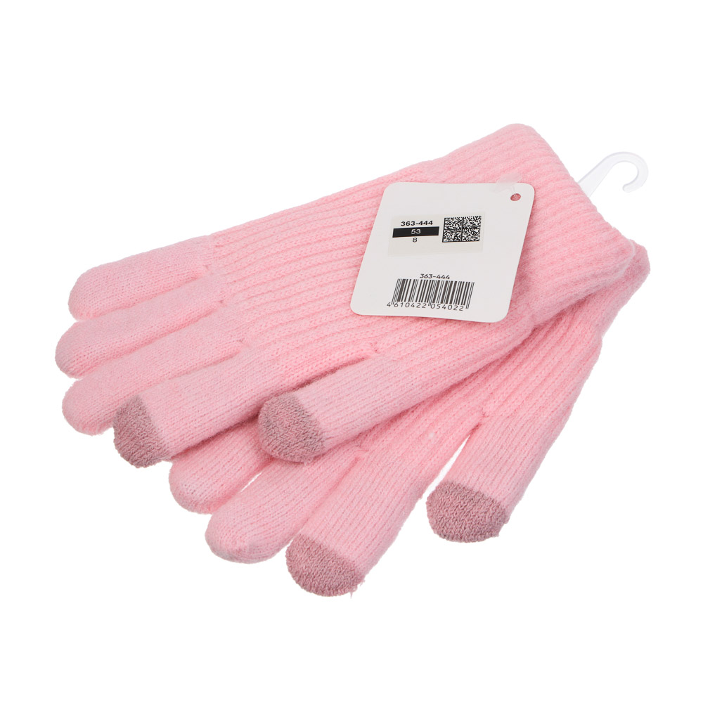 GALANTE Перчатки подростковые контактные с начесом, р.16, 100% полиэстер, цвета в ас-те, ОЗ25-28, арт.№ 363-444