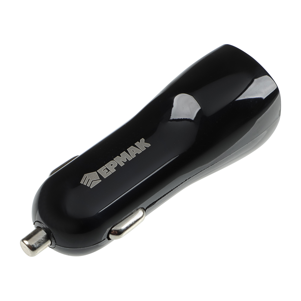 ЕРМАК Устройство зарядное автомобильное, 2 порта, 3A, 12/24В пластик, арт.№ 738-015