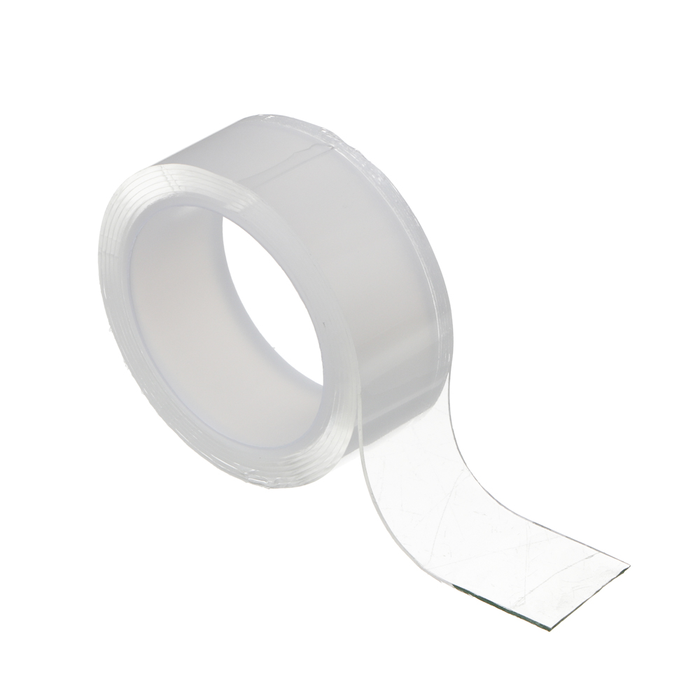 Клейкая лента двусторонняя, многоразовая, тм ЕРМАК, 20мм х 1м x 1мм, арт.№ 446-060