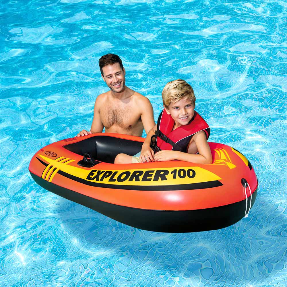 INTEX Лодка Explorer pro 100, до 80кг, 160x94x29см, 58355NP, арт.№ 359-425