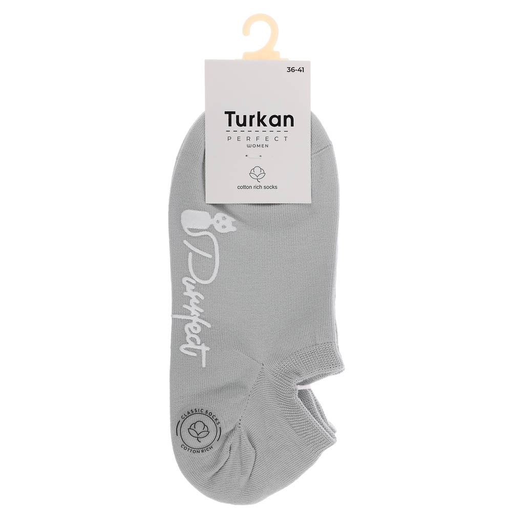 Носки женские укороченные, тм Turkan, р. 36-41, 90%хлопок, 8% п/а, 2%лайкра, цвета в ас-те, 7031, арт.№ 019-556