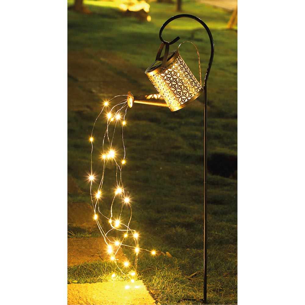 Светильник сад.на солн.батар.тм INBLOOM Лейка, 22х10х82см,37LED,шампань,АА600mAh Ni-MH, 1реж.,металл, арт.№ 475-349