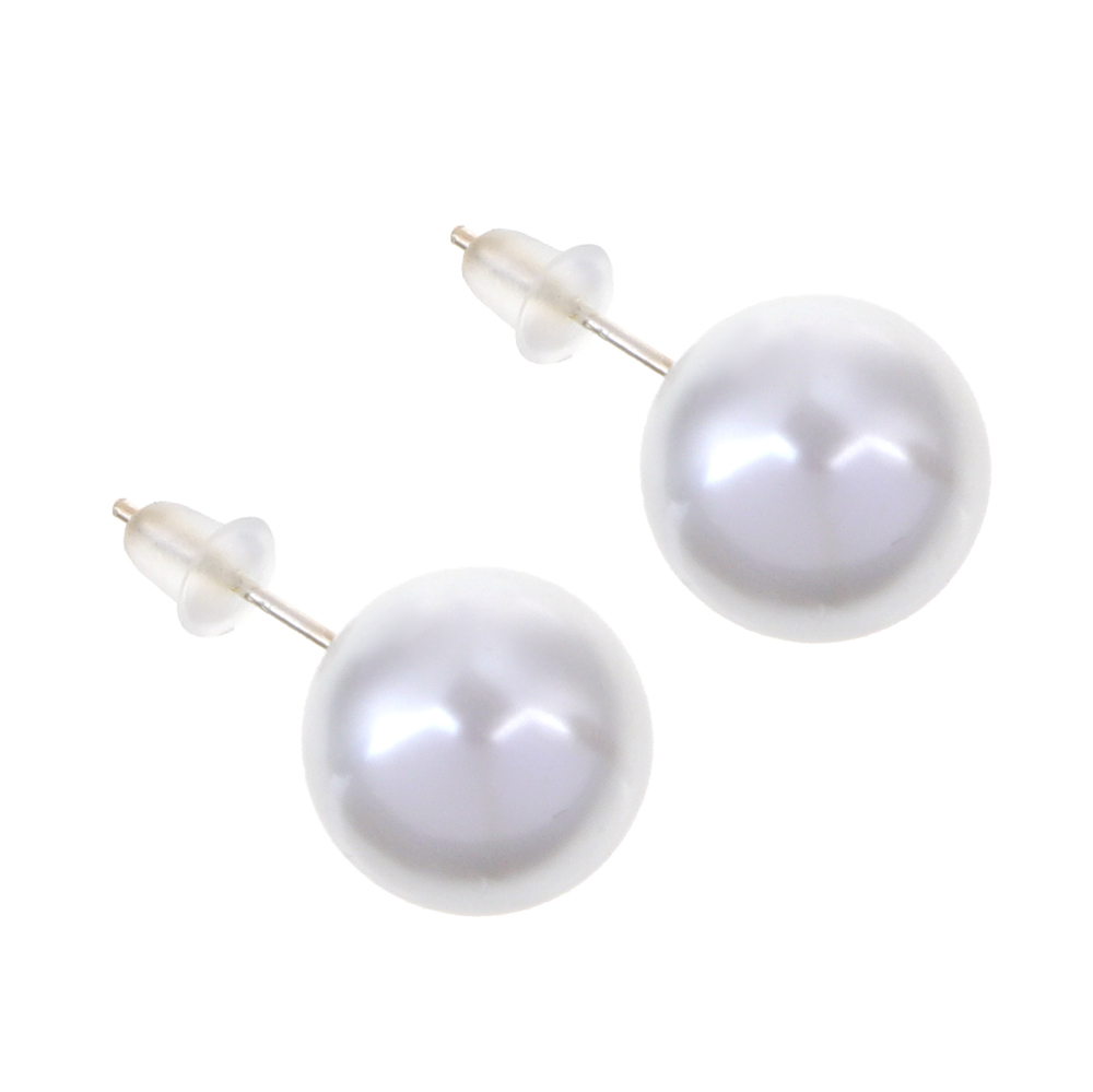 Серьги, бижутерия, пластик, сталь, 12мм, БЖ-1, арт.№ 023-002