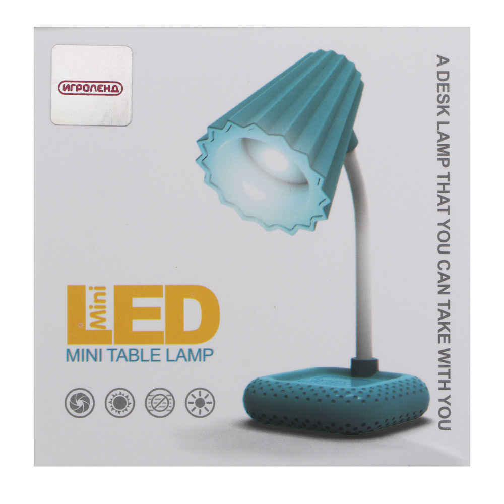 ИГРОЛЕНД Фонарик-мини "Лампа" с магнитом 3,8х3,8х8,5 см, пластик, 3xLR41, 6 цветов, арт.№ 278-140