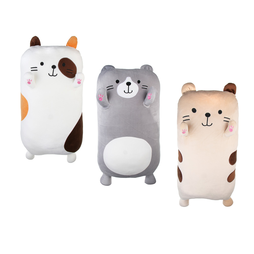 ИГРОЛЕНД Игрушка мягкая "Котэо", 70 см, полиэстер, 3 вида, арт.№ 264-519