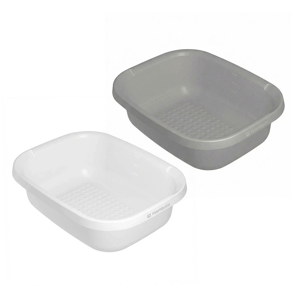 Таз Комфорт прямоугольный 18л, 47,7х37,2х16,5см, полипропилен, молочный, серый, арт.№ 407-119