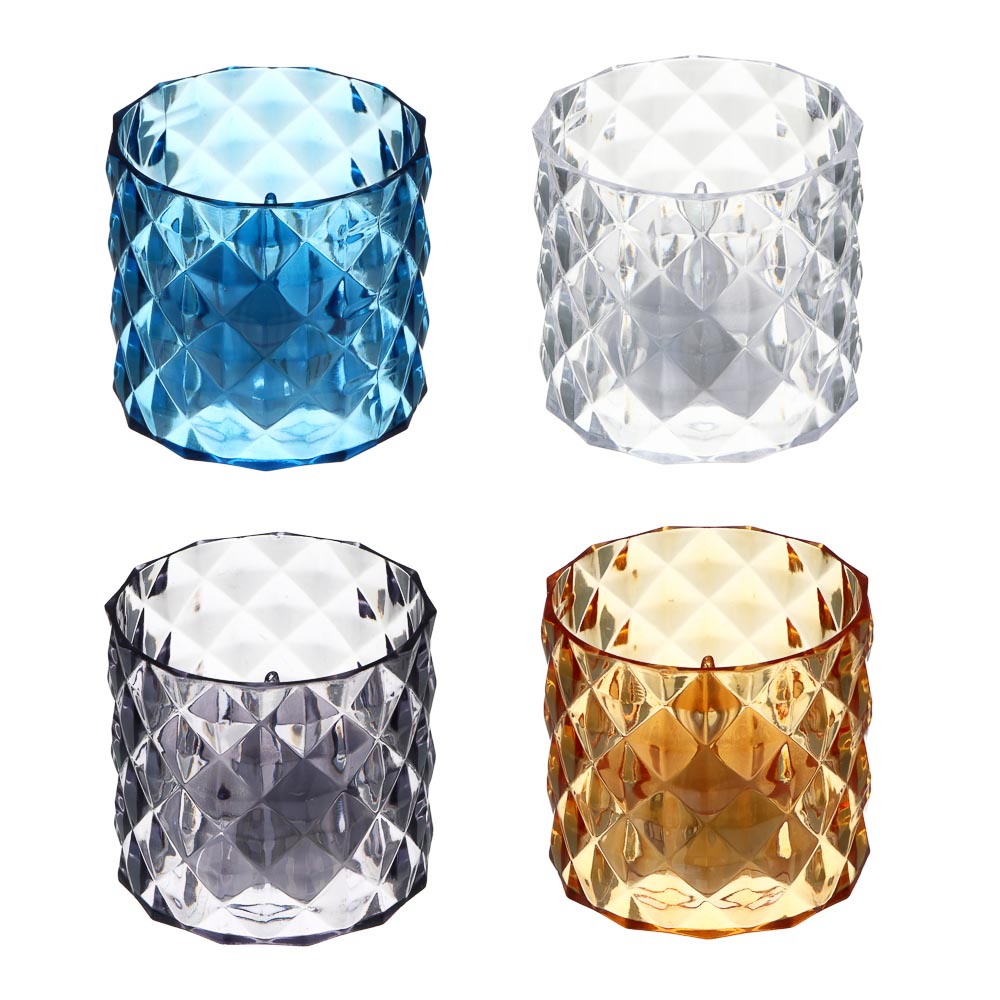 СНОУ БУМ Светильник декор. LED в виде свечи в стакане, 5,9х5,4см, PS, 3хAG10, 1 режим, 4 дизайна, арт.№ 392-126