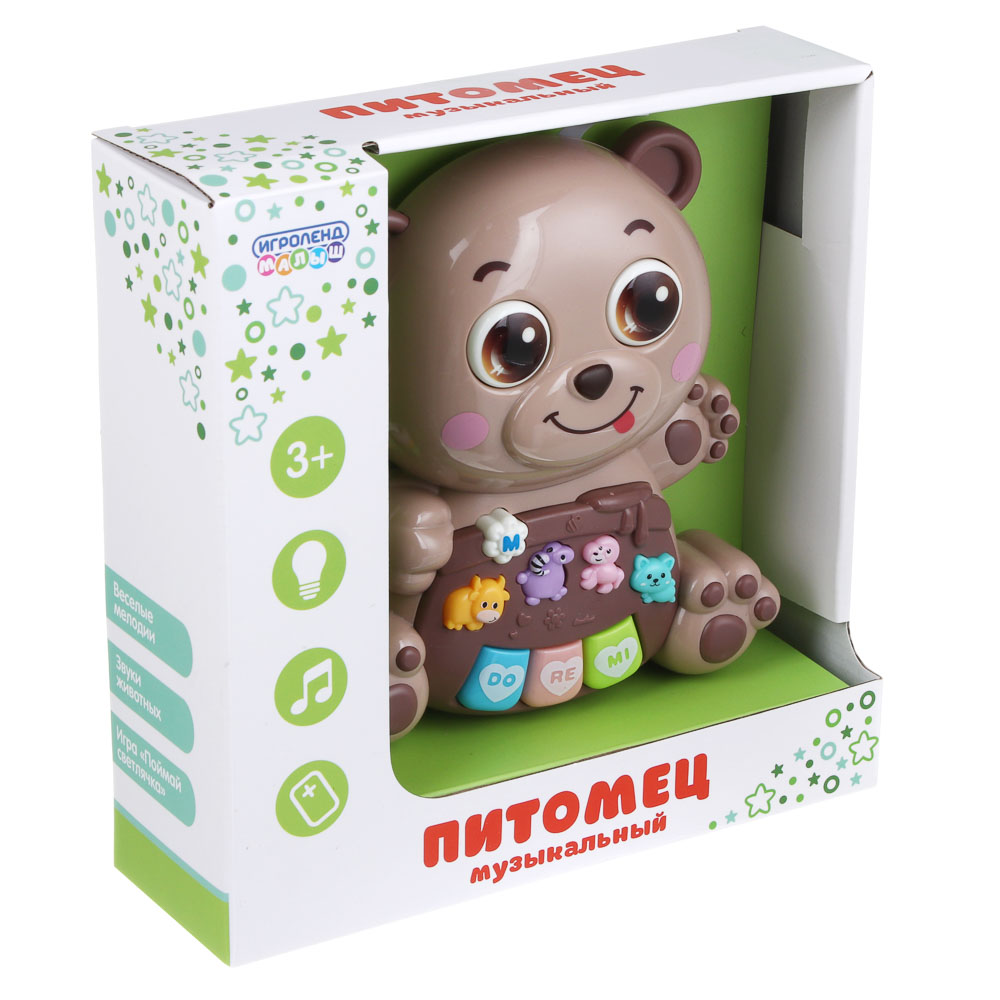 Питомец музыкальный, свет, звук, 2хАА, звук, ABS, Н50, тм ИГРОЛЕНД, 3+, арт.№ 272-927