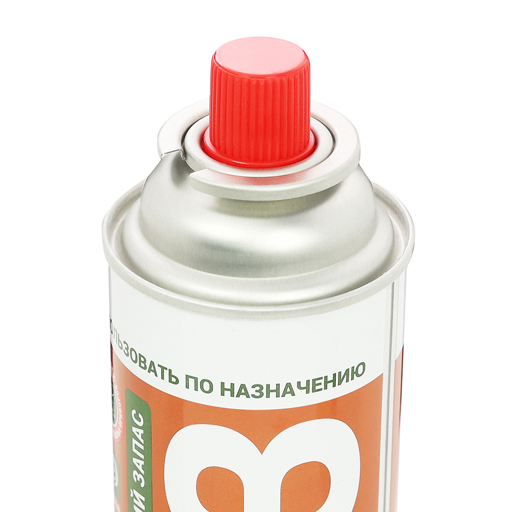 ВСЁГАЗИН Газ для портативных плит, универсальный, метал. баллон 220гр, 520см3 (цанговый, всесезонный, арт.№ 116-042