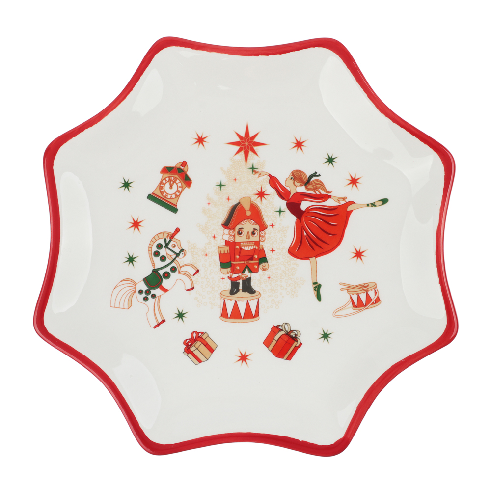 MILLIMI Щелкунчик Блюдо в форме звезды, 20х20х2см, керамика — купить в МПР MILLIMI Щелкунчик Блюдо в форме звезды, 20х20х2см, керамика, арт.№ 820-686