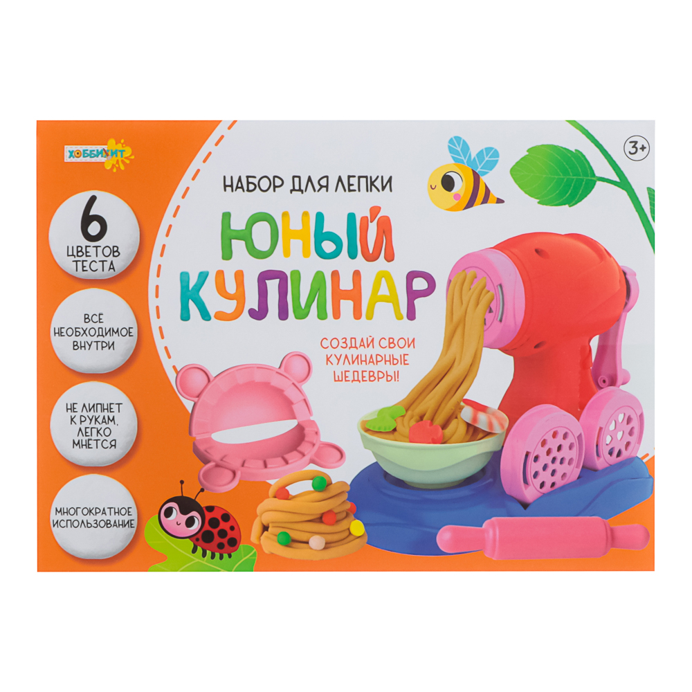 ХОББИХИТ Набор для лепки «Юный кулинар», РР, тесто, 21х15,5х7см, арт.№ 289-180