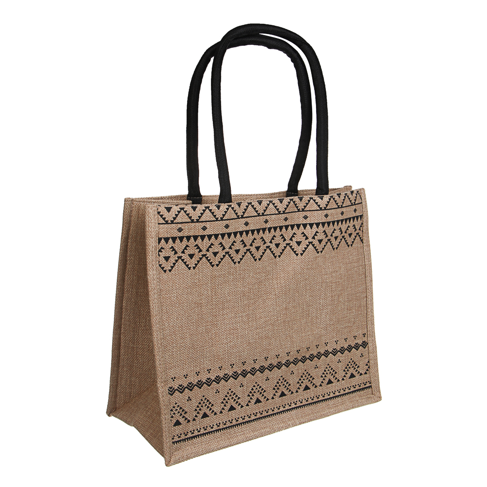 Сумка пляжная на плечо с длинными ручками, на кнопке, тм ЮL, 34x30x17 см, хлопок, лен, 3 вида, арт.№ 328-315