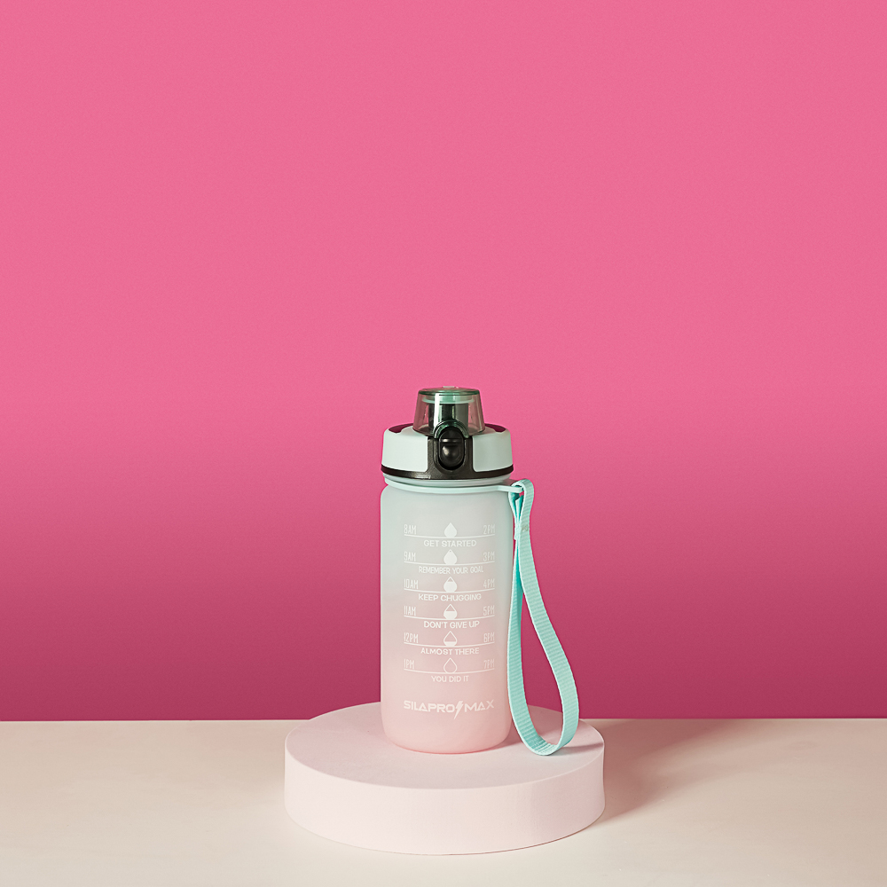 SILAPRO MAX Бутылка спортивная с замком, LOTUS-EGGSHELL BLUE, 550мл, РС, арт.№ 088-073