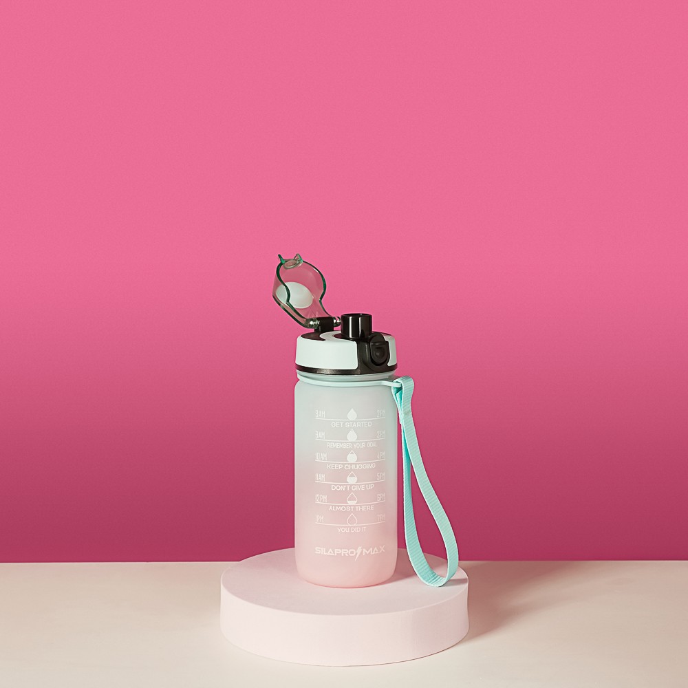 SILAPRO MAX Бутылка спортивная с замком, LOTUS-EGGSHELL BLUE, 550мл, РС, арт.№ 088-073