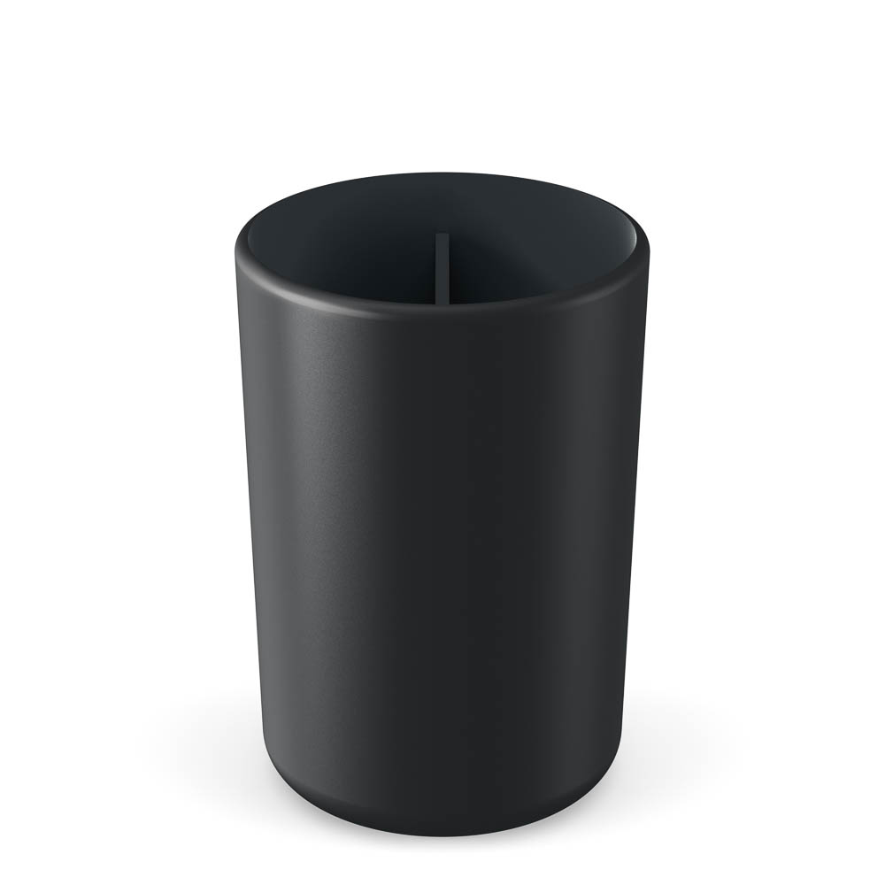 Стакан для зубных щеток Flux, 250мл, черный графит, 7,5х7,5х11см, арт.№ 463-620