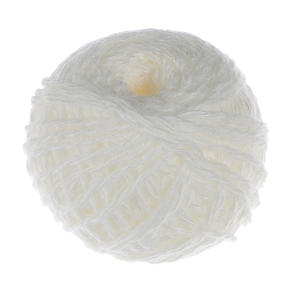 Пряжа в клубках акрил 100м/40-42 гр, цвет молочный, арт.№ 308-396