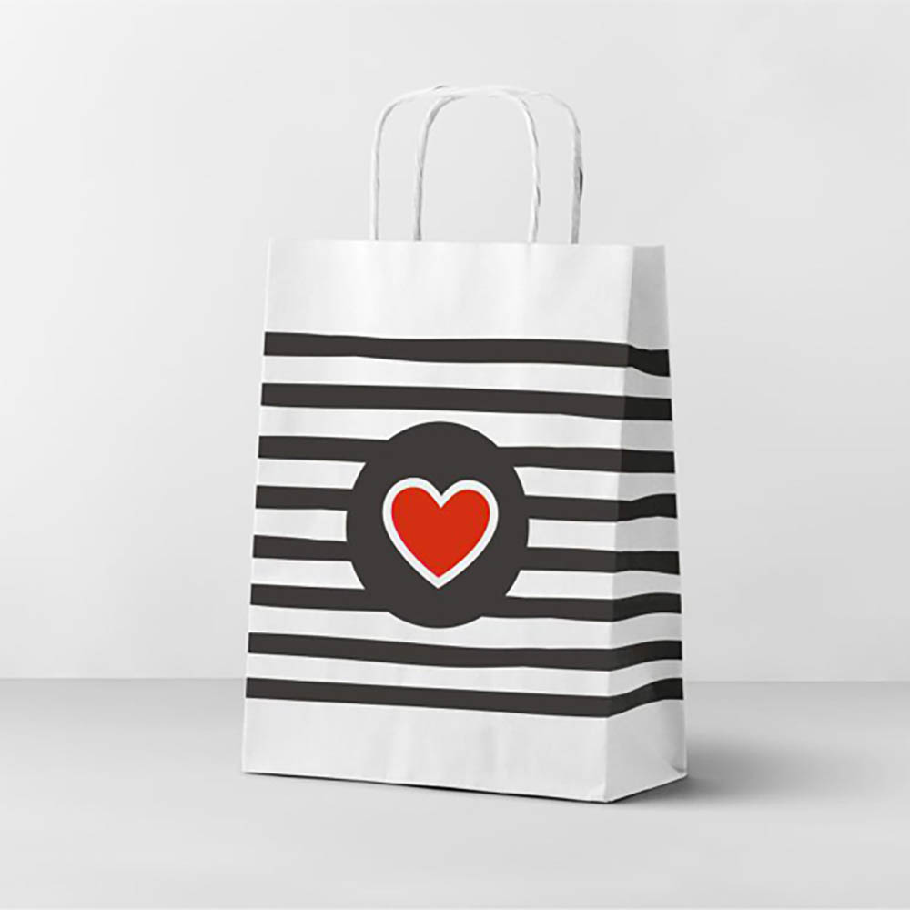 Пакет подарочный с кручеными ручками 24x10,5x32 см, "Сердце", арт.№ 507-514