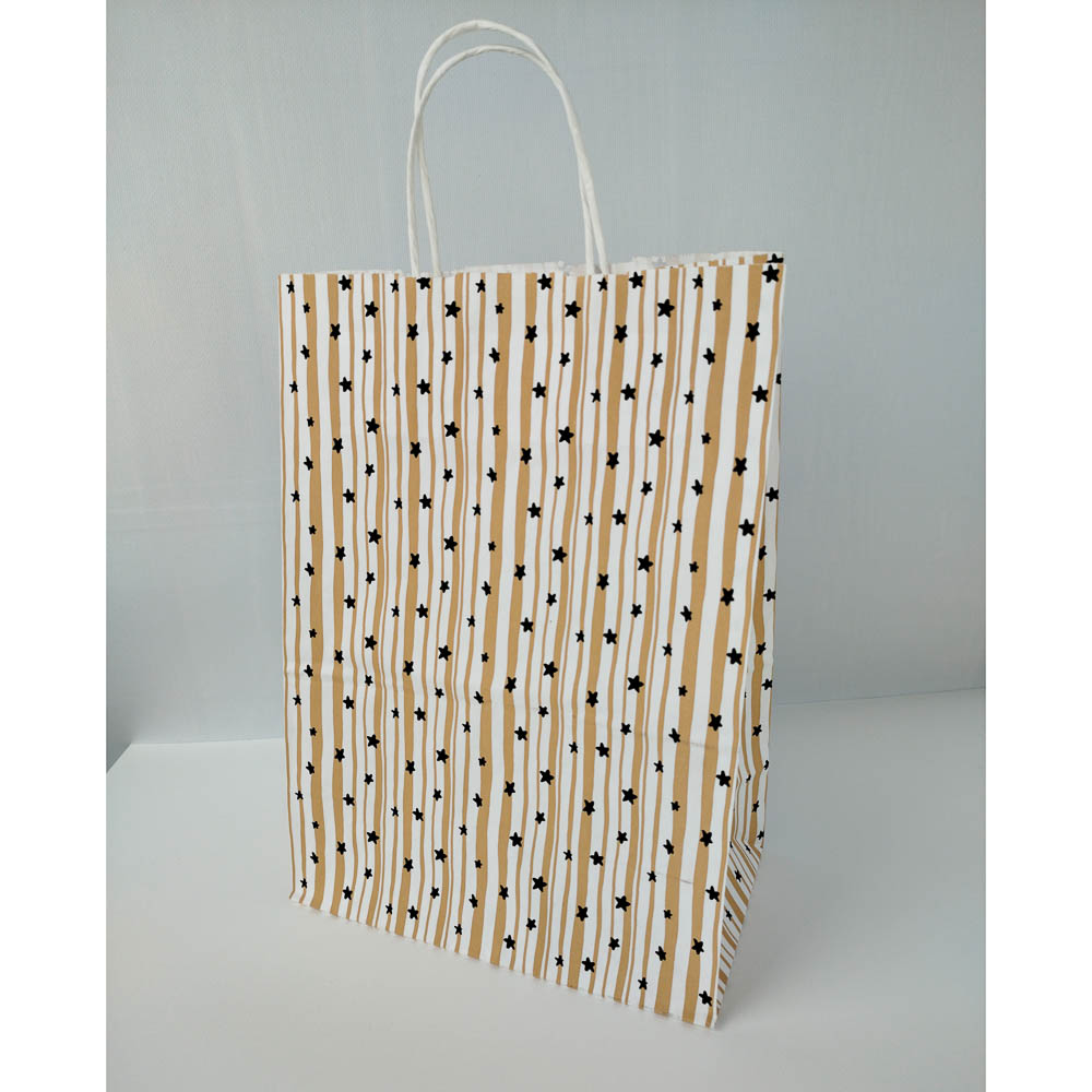 Пакет подарочный с кручеными ручками белый 26x15x36 см, "Fantasy" внутри белый, арт.№ 507-515