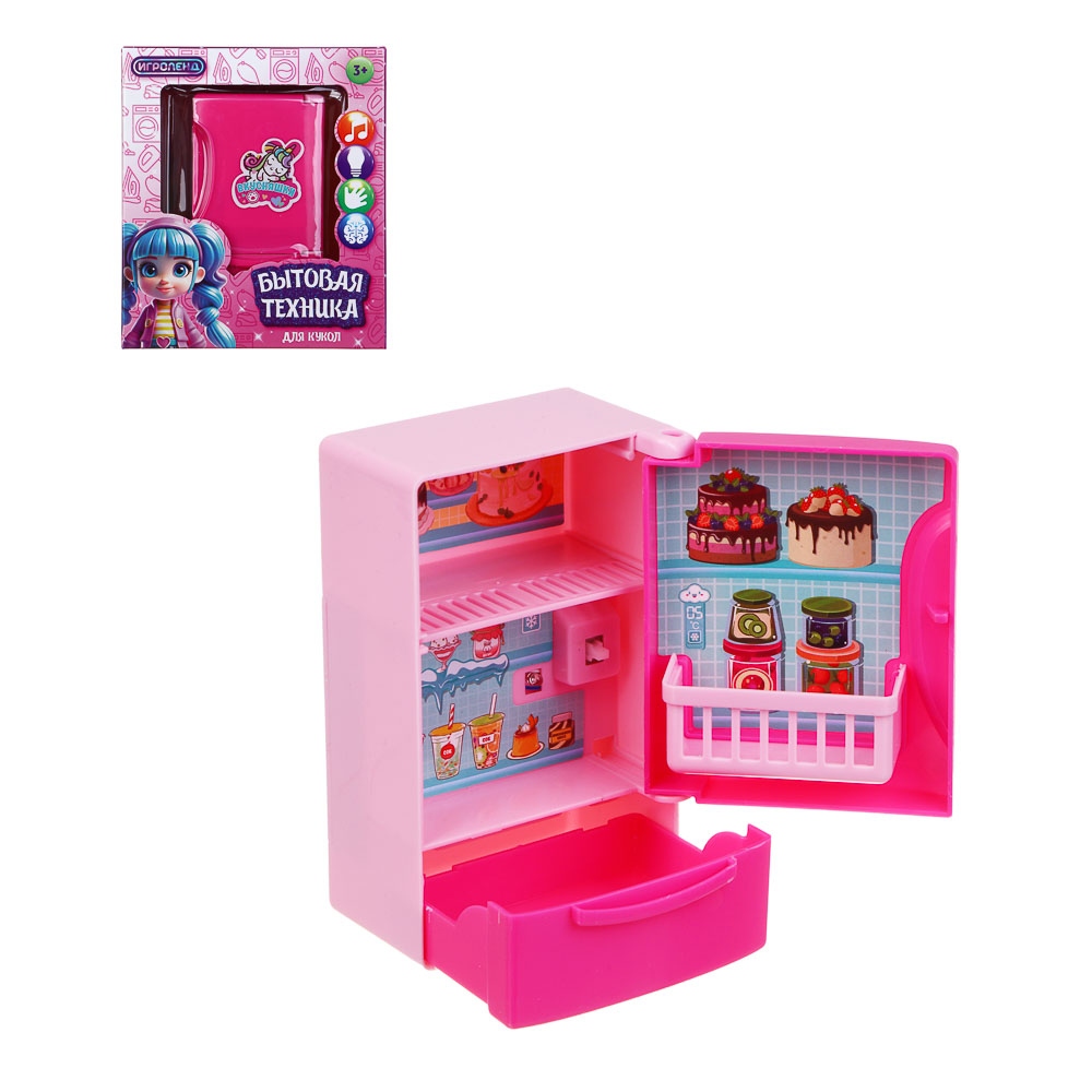 ИГРОЛЕНД Игрушка-симулятор "Бытовая техника", свет, звук, ABS, 14x16x8 см 2хАА, 4 дизайна, арт.№ 294-003