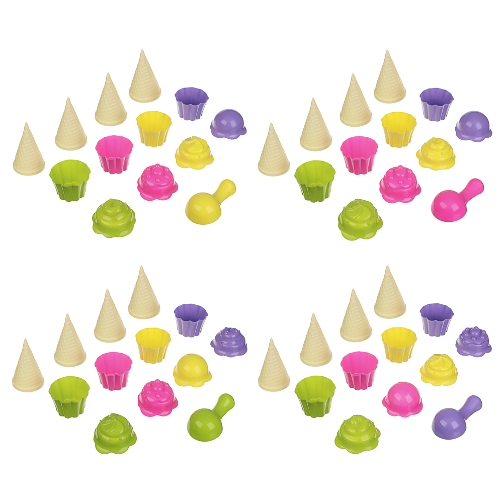 Набор формочек "Мороженое", ИГРОЛЕНД, 13 предметов, пластик, игрушка для детей 3+, арт.№ 430-001