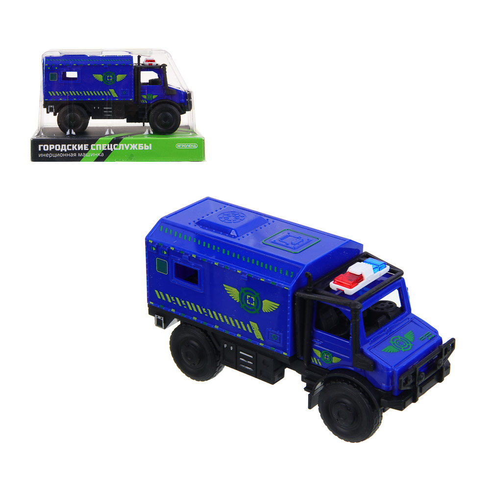 ИГРОЛЕНД Грузовик Городская спецслужба, инерция, РР, 12,6х6,4х8 см, 3 дизайна, арт.№ 292-419