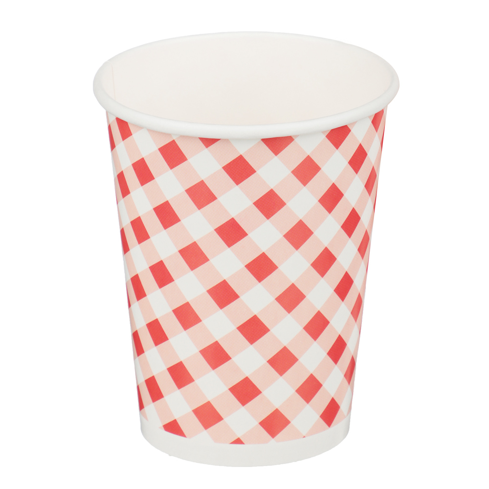 Набор бумажных стаканов Клетка, 6 шт*250 мл, арт.№ 530-386