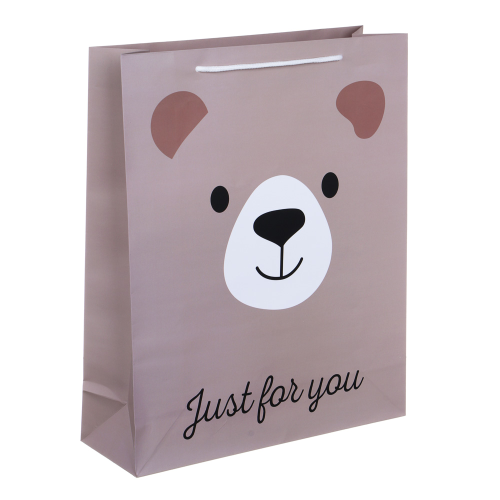 Пакет подарочный бумажный, L 26x32x9 см, 128 гр, 3 дизайна, Happy Day, арт.№ 507-342