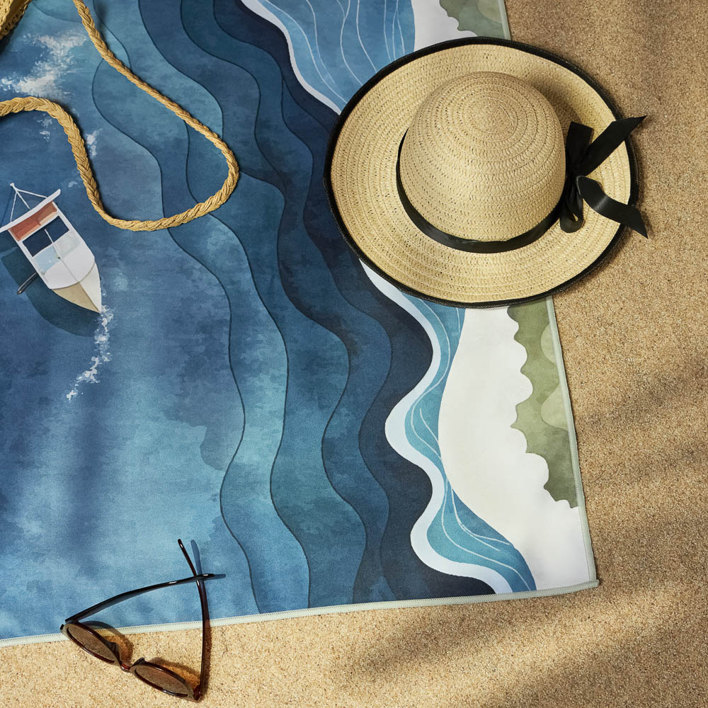 PROVANCE Саммер Полотенце пляжное из микрофибры 70х150см, 100% полиэстер, океан, арт.№ 496-035