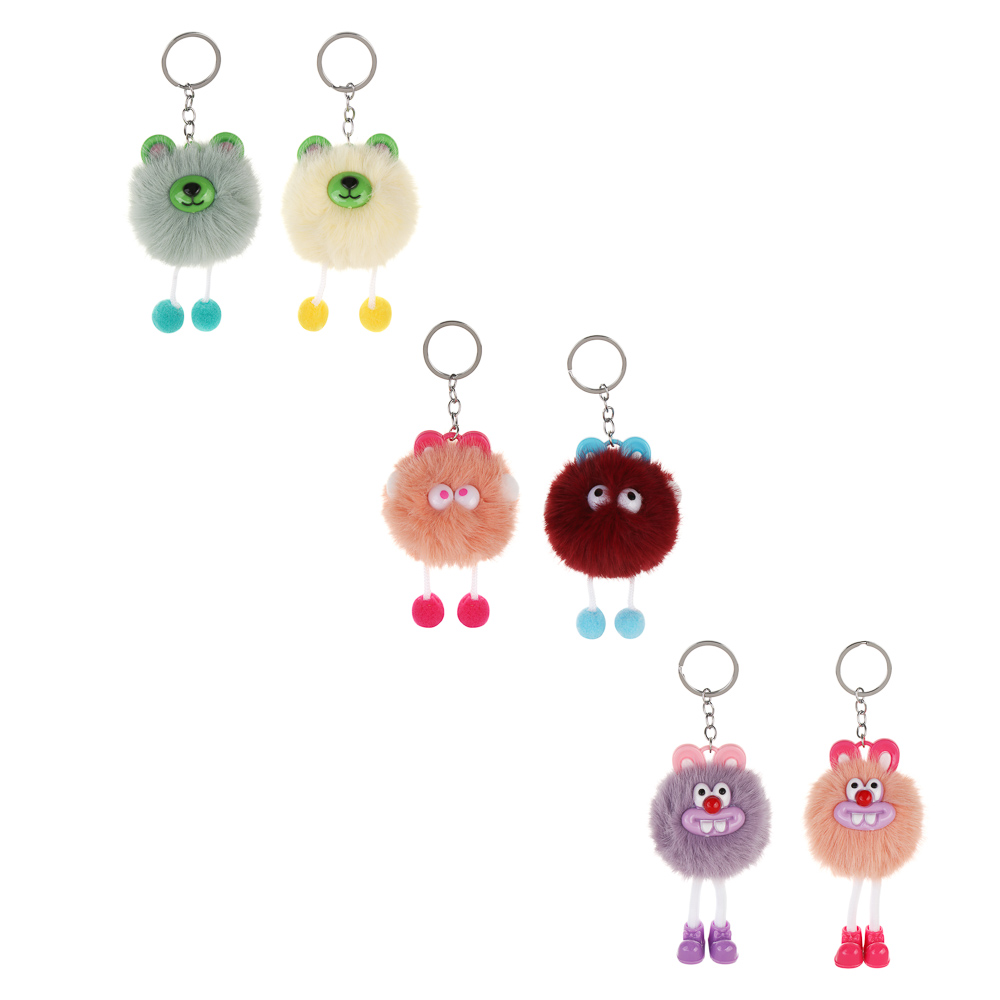 Подвеска мягкая "Смешнуля", полиэстер, иск. мех, ИГРОЛЕНД, 1811-45, арт.№ 264-577