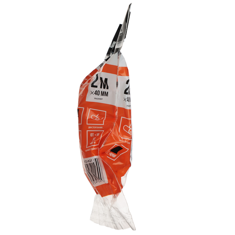 ЕРМАК Лента клеящая монтажная 2-х сторонняя, для АВТО, 40мм x 2м черная, арт.№ 472-021